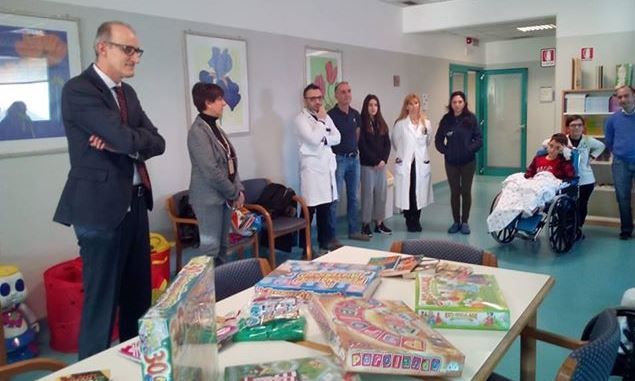 Giornata Mondiale del Malato, giochi in dono ai bambini ricoverati