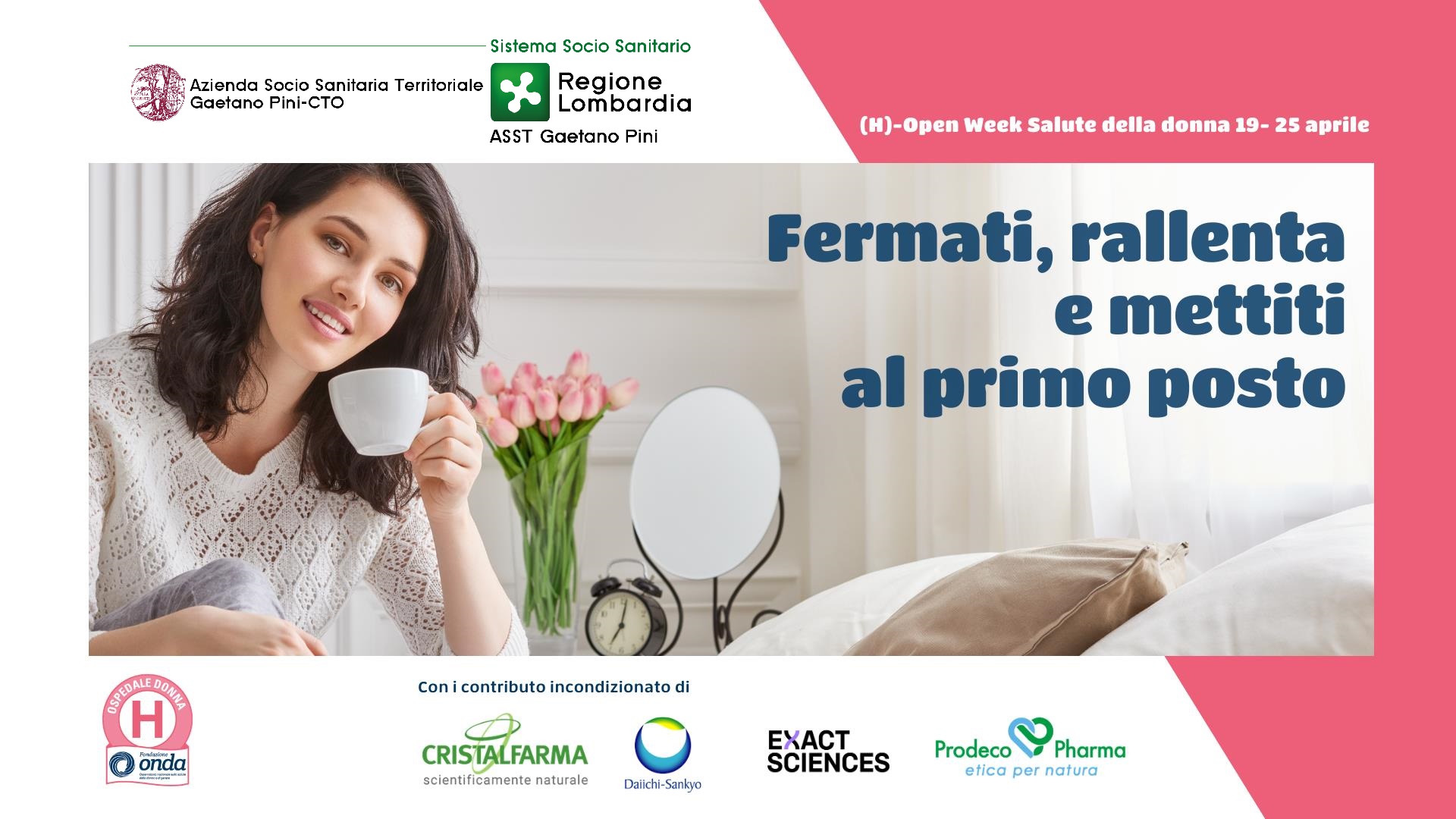Giornata della Salute della Donna: gli eventi dell’ASST Pini-CTO dal 19 al 25 aprile