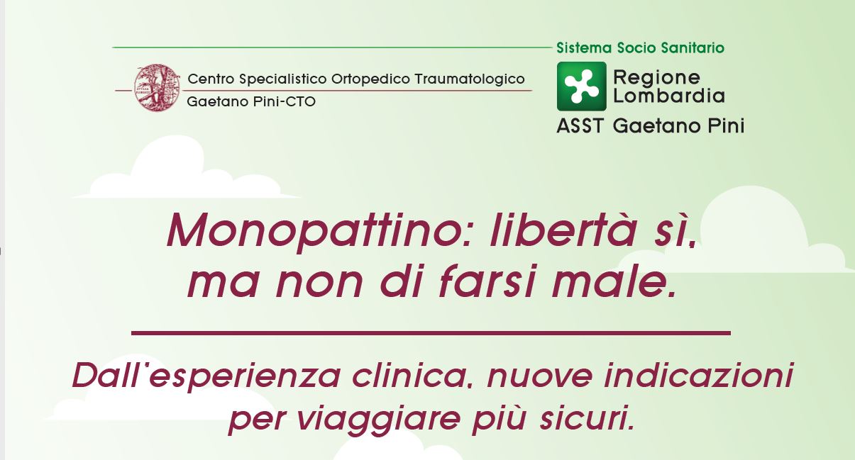 Traumi in monopattino a Milano, i dati dell'ASST Gaetano Pini-CTO
