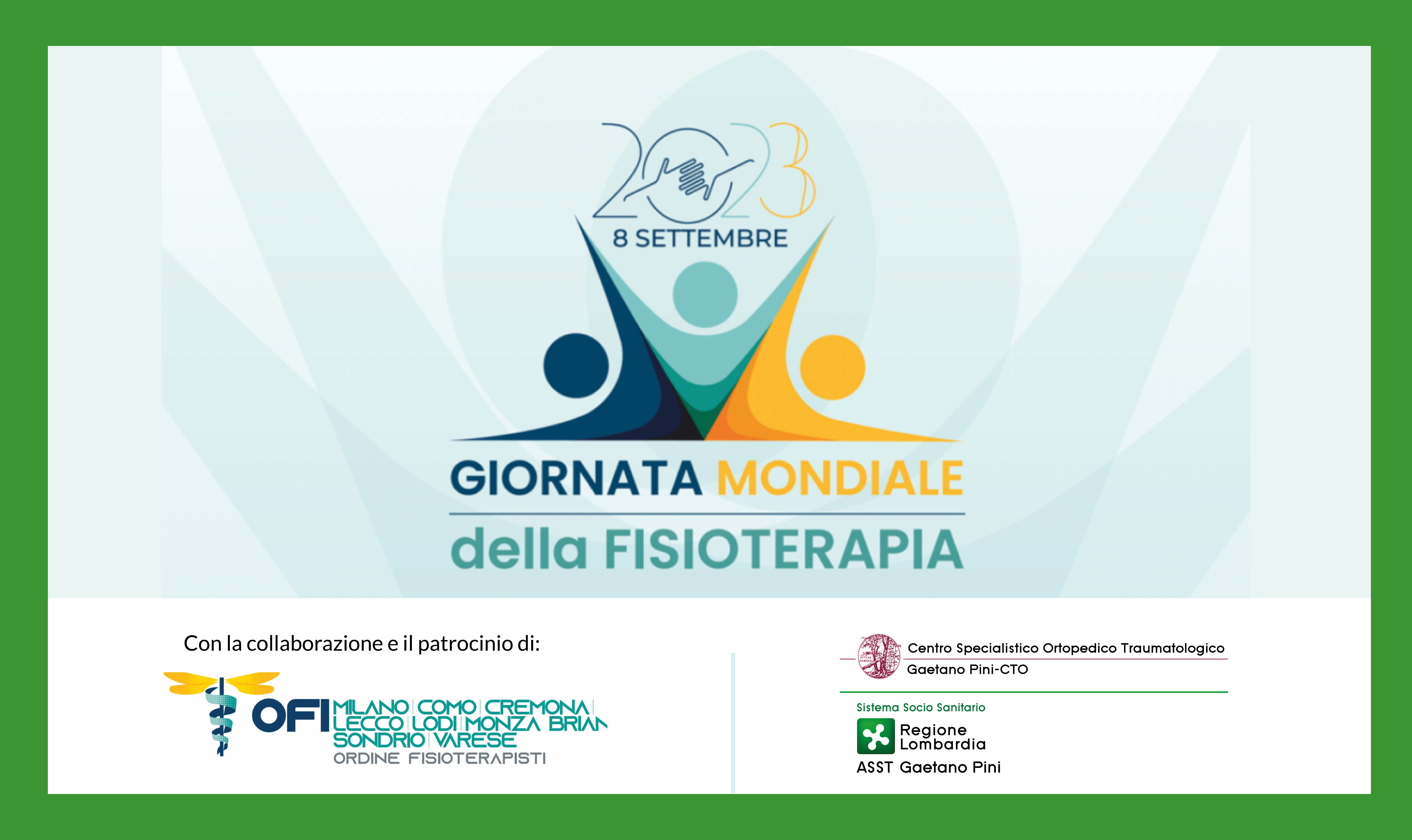 8 SETTEMBRE GIORNATA MONDIALE DELLA FISIOTERAPIA
