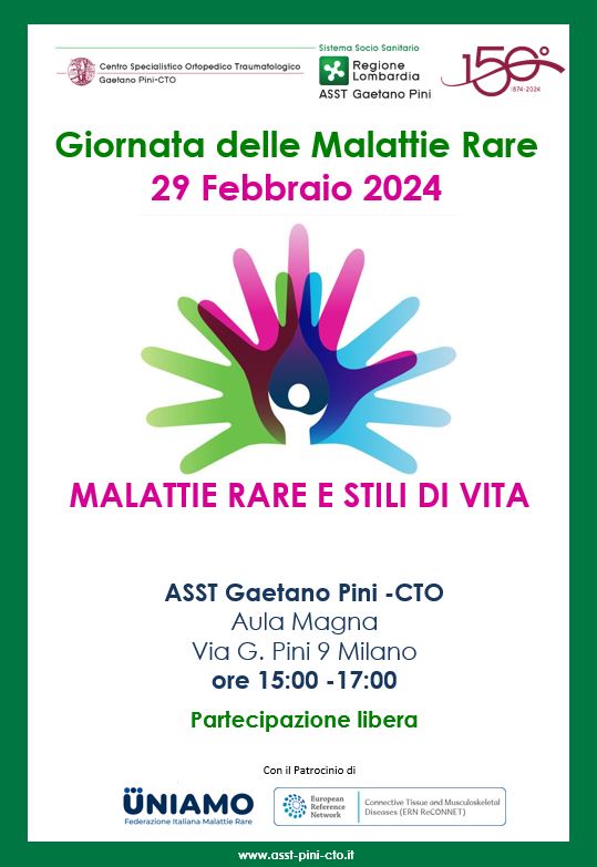 GIORNATA DELLE MALATTIE RARE - “MALATTIE RARE E STILI DI VITA”