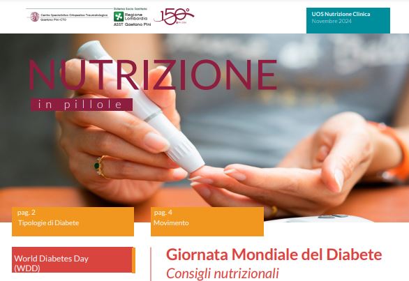 GIORNATA MONDIALE DEL DIABETE, CONSIGLI NUTRIZIONALI E STRATEGIE DI PREVENZIONE